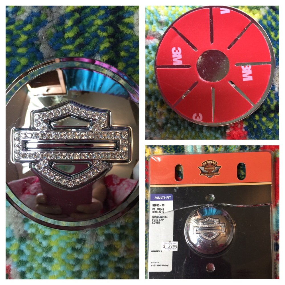 Diamond Ice Fuel Cap Cover Harley Davidson